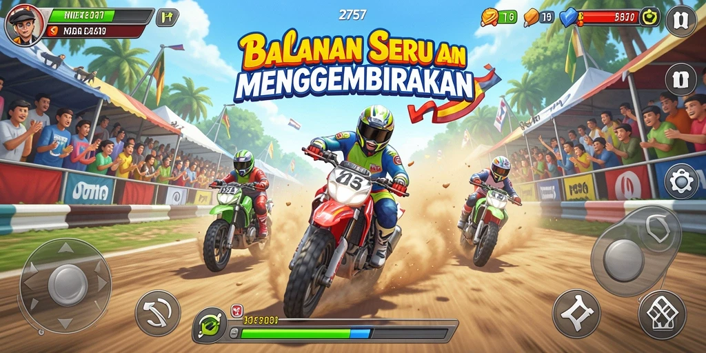 Tampilan gameplay Racing yang memukau dan menegangkan di aplikasi 2757.