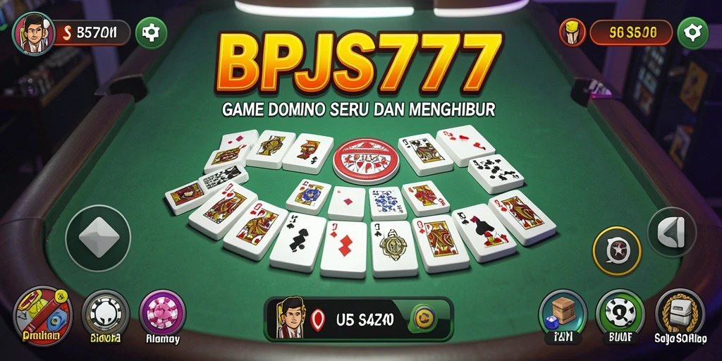 Tampilan gameplay seru dari BPJS777 dalam permainan Domino.
