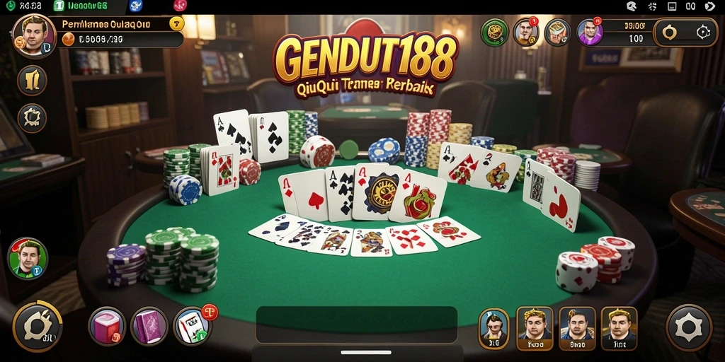 Tampilan gameplay QiuQiu yang menegangkan di GENDUT188.