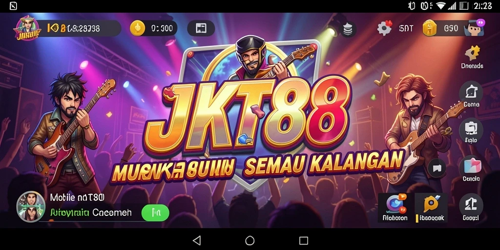 Screenshot gameplay JKT88 menampilkan tantangan musik yang seru.