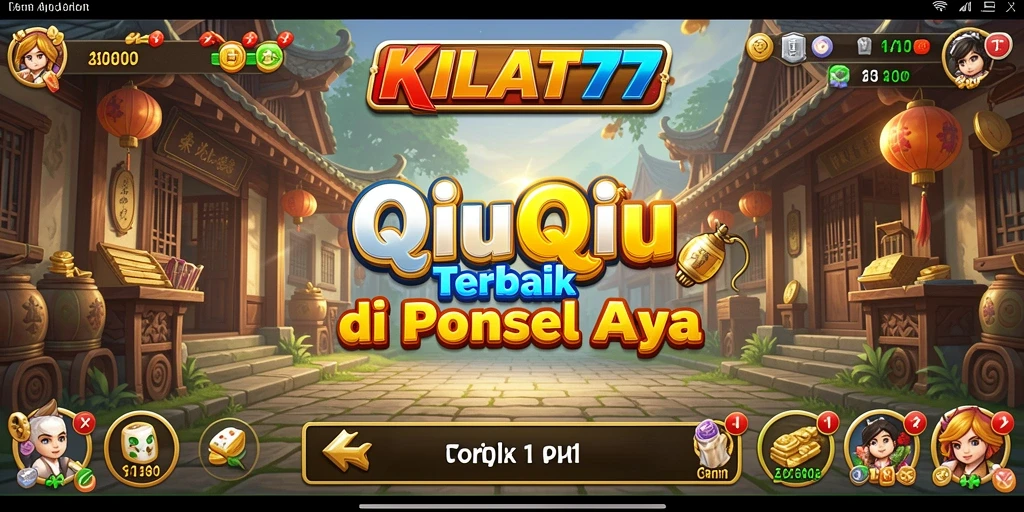 Tampilan gameplay seru KILAT77 dalam permainan QiuQiu.
