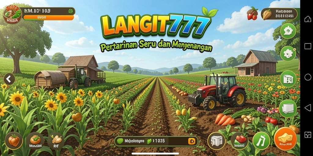 Screenshot menampilkan gameplay seru dengan aktivitas bertani yang menarik.
