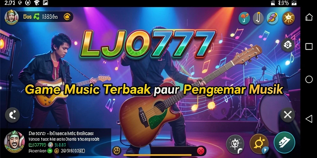 Tampilan gameplay LJO777 yang penuh warna dan interaktif saat bermain musik.