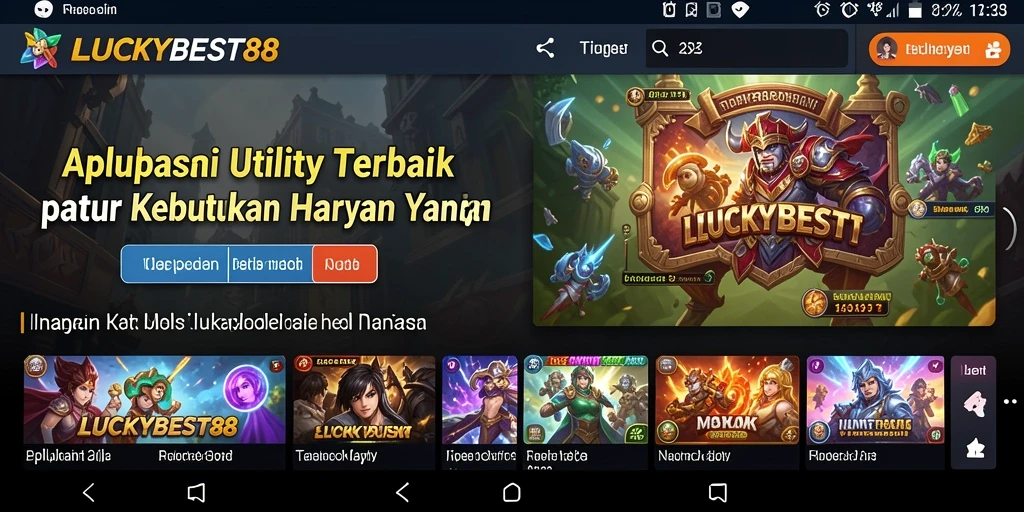 Tampilan antarmuka LUCKYBEST88 yang sederhana dan user-friendly.