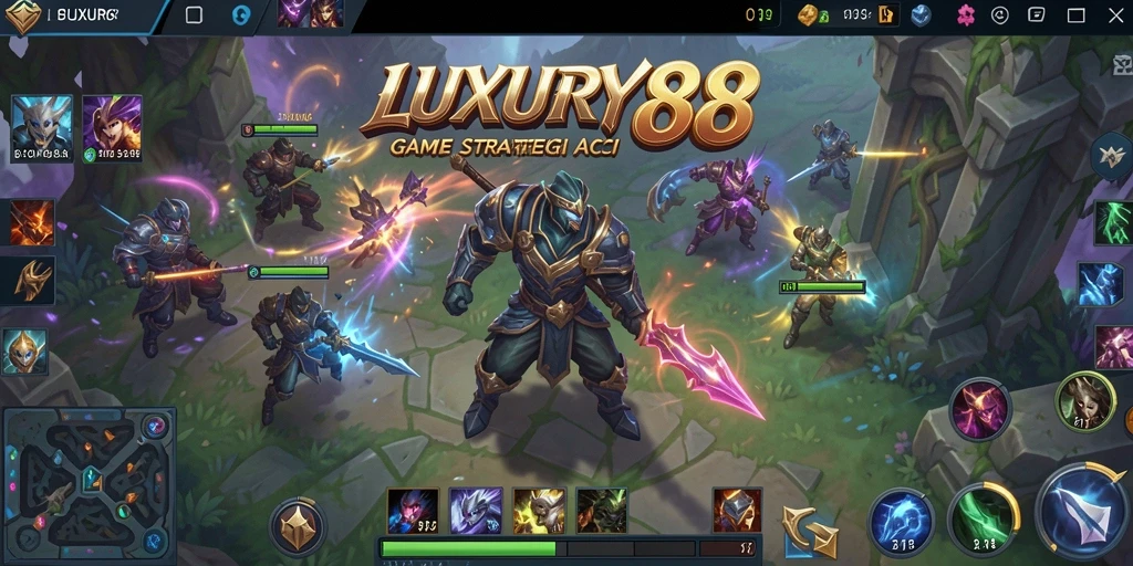Tampilan gameplay seru dalam LUXURY88 dengan strategi tim yang dinamis.