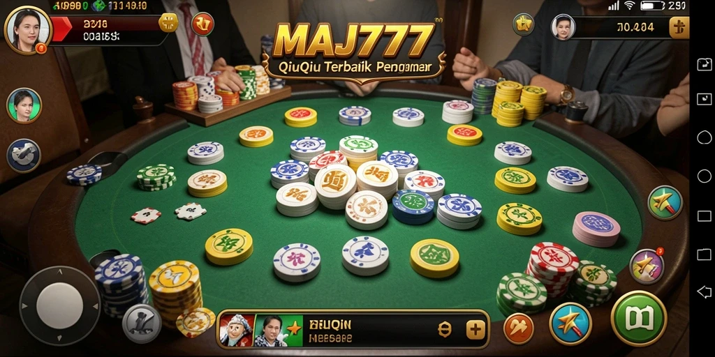 Tampilan gameplay QiuQiu yang seru dan menantang.