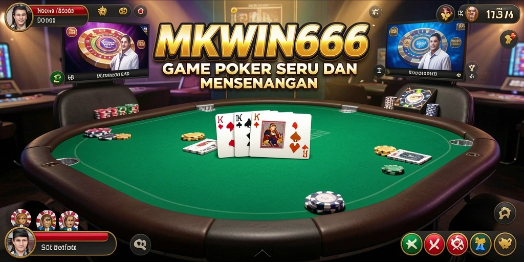 Screenshot MKWIN666 menampilkan gameplay Poker yang menarik dan dinamis.
