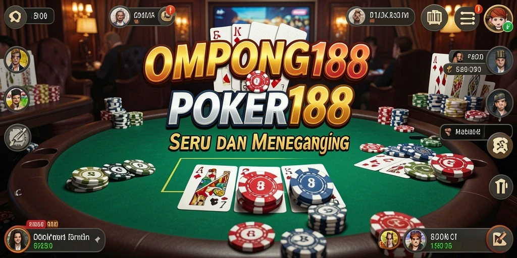 Tampilan menarik saat bermain poker di OMPONG188.