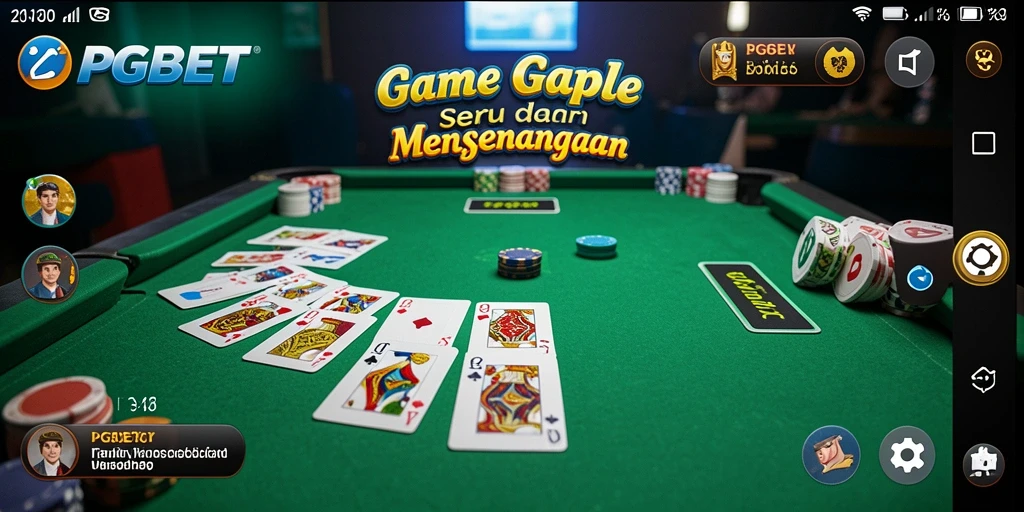 Tampilan gameplay PGBET yang menampilkan suasana Gaple yang menegangkan.