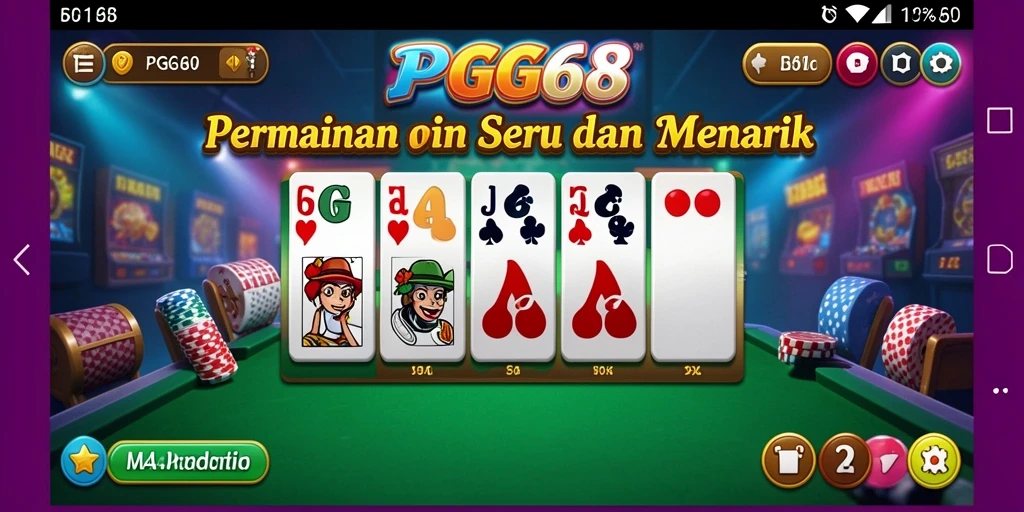Tampilan gameplay seru PGG68 dengan desain menarik