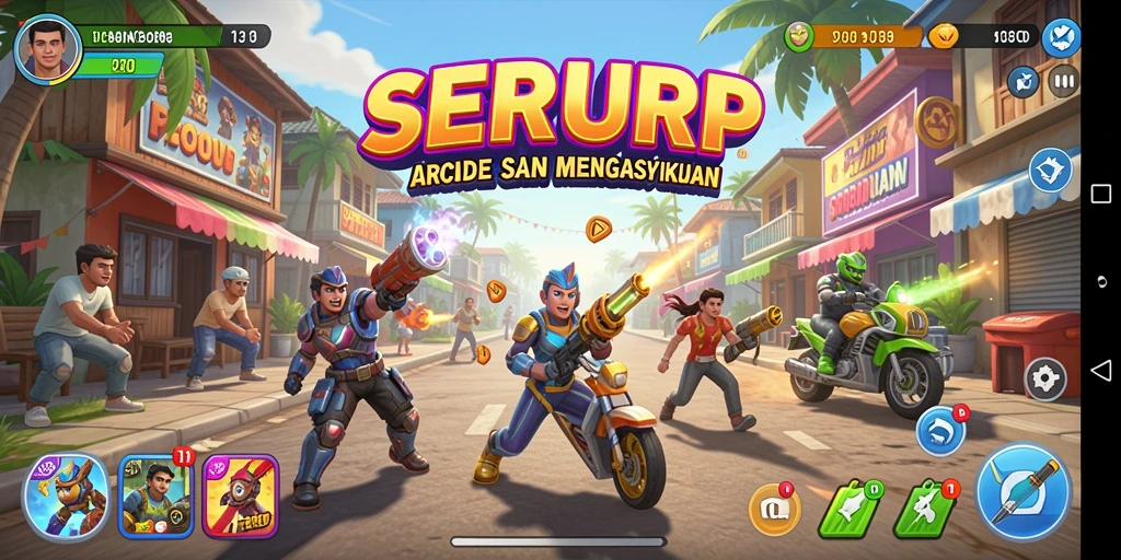 Tampilan gameplay SERURP yang menarik dan penuh aksi.
