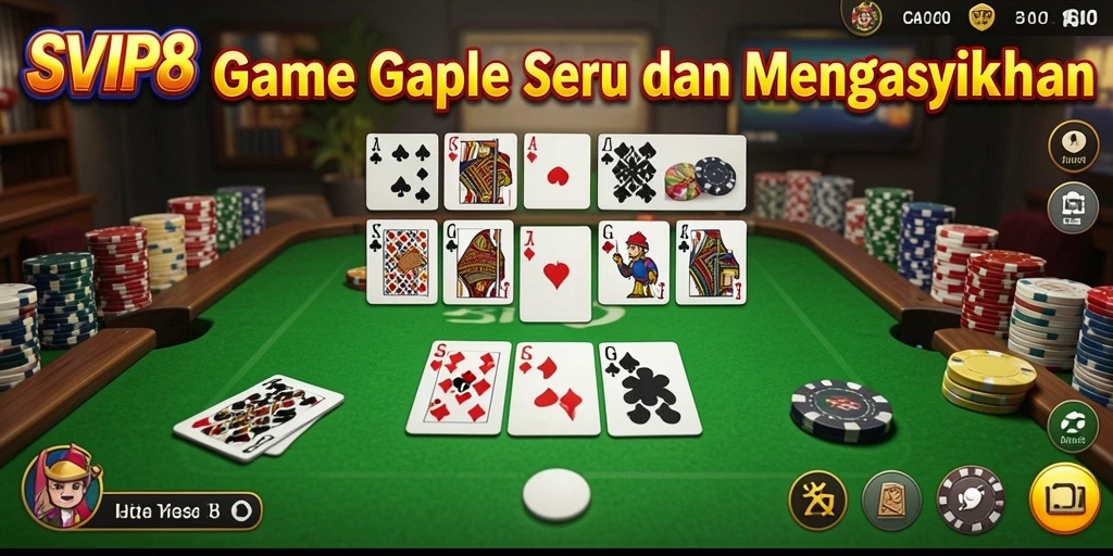 Screenshot gameplay SVIP8 menampilkan hiburan menyenangkan saat bermain Gaple.