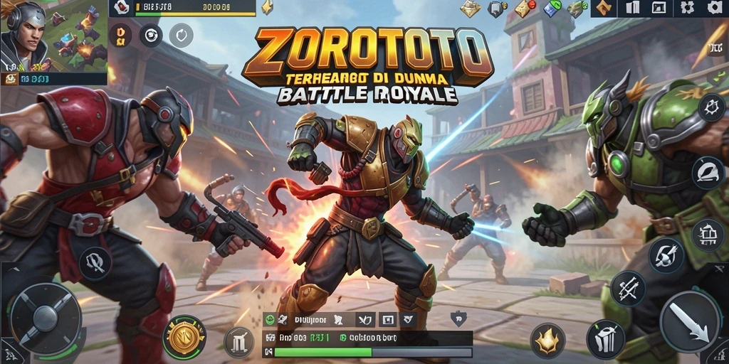 Gameplay ZOROTOTO yang mengasyikkan di medan pertempuran.